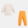 Set: jumper and pants crumb I "NY", height 68-74 cm, beige color/orange