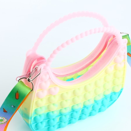 Bag's bag with lightning, pink/yellow/turquoise color-2