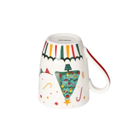 Porcelain mug in gift packaging of the share "New Year. Christmas tree ", 350 ml, white color-2