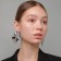 Earrings Metal "Atmosphere" rhombus stumped, color gray color