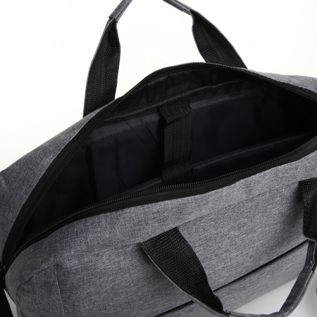 Lighting laptop bag, external pocket, gray color-3