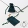 Velvet bag "Classics", 7 × 9 cm, emerald color