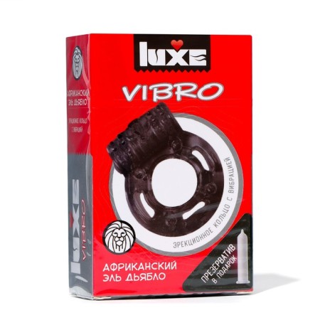 Luxe Vibro Vibrook "African El Diablos" + condom, 1 pc.