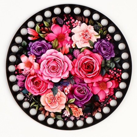 Bottoms for knitting 2 in 1 “bouquet of flowers”, circle 15 cm, hdf 3 mm-5