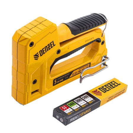 Furniture stapler Denzel 40215, types of brackets 13, 53, 140, 300, 500