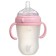 A bottle for feeding M&B, SHG Ø70mm, 250ml., With handles, silicone flask, pink color