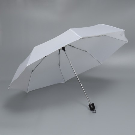 Mechanical umbrella "plain", 3 additions, 8 spokes, r = 48 cm, white color-4