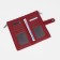 Women's wallet on the button, red color