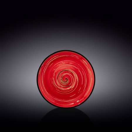 Saucer Wilmax England Spiral, D = 15 cm, red color