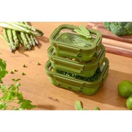 Container for baking, storage and carrying of products in the Smart Solutions cover, green color, 370 ml-16