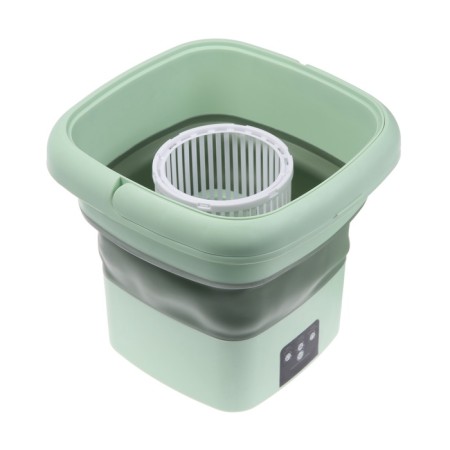 Portable mini-stying machine LWM-04 with a bucket of 6 l, folding, green-5