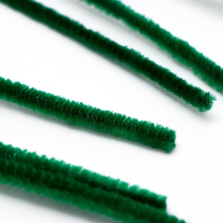 Wire with pile for crafts and decor set of 50 pcs., Size 1 pc. 30 × 0.6 cm, emerald color-1