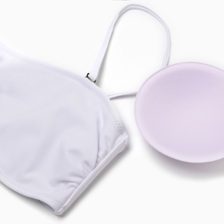 Female Separate swimsuit with minaku mesh color white, rr 48-6
