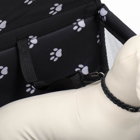 Car Seats for animals 40*30*25 cm, black with white paws-4
