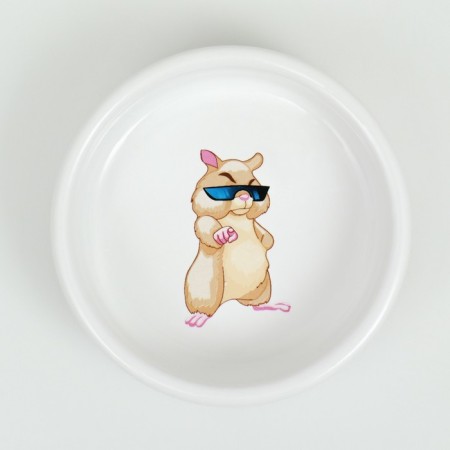 Ceramic bowl for rodents "on style" 80 ml 8.5 x 3 cm-5