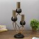 Summary Metal for 3 candles "Dark Knight" black matte with gold 21x38x15 cm