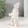 Souvenir Ceramics "Clown with a Player card" white with gold, rhinestones 8x6x13.5 cm