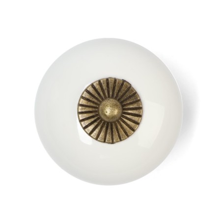 Pen button Dome Ceramics 003, ceramic, white-2