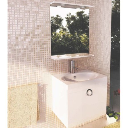 Comforty K-50 mirror for the bathroom, white color, 70x50x14 cm-1