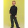 Pants for boys, height 140 cm, dark gray color