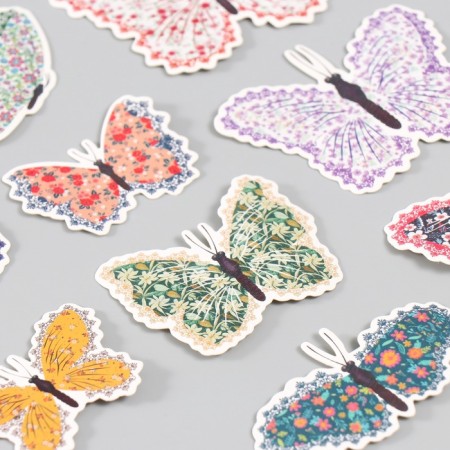 Butterflies cardboard "Flower. Tints" set 12 pcs h = 4-10 cm-5