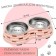 Metal dual bowl on a plastic base 2 x 160 ml, 25 x 14 x 5 cm, pink