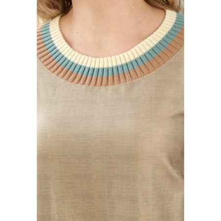 Female dress, size 52, beige color-5