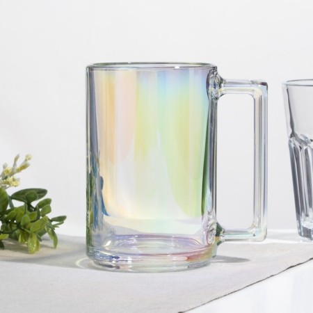 Rainbow mug, glass, 320 ml