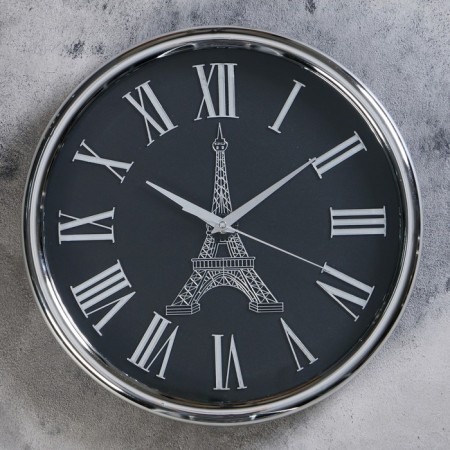Watching clock, series: interior, "Paris", discrete move, d-34 cm, 1 aa