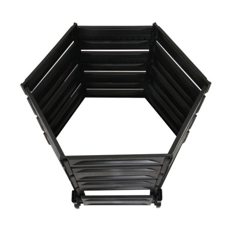 Plastic composter, 800 l, 125 × 105 × 84 cm, black-3