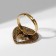 Ring "Ethnic" drop, red color in black gold, dimensionless