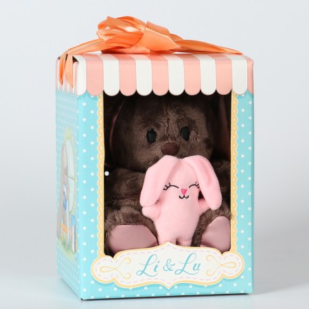 Soft toy "Li with a hare", bunny, 25 cm-5