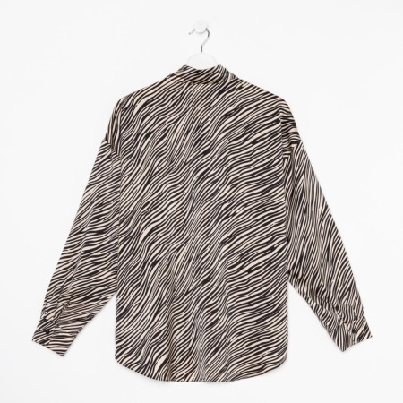 Female blouse, ecrew color, zebra print, size 44-5