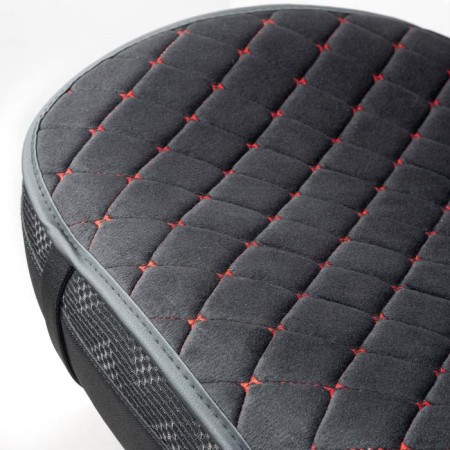 Caps on the front seats Car Performance, 2 pcs, alcantara, rhombus, black-red-7