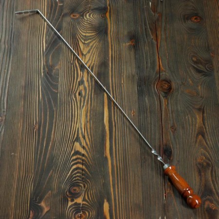 Uzbek poker with a wooden handle, with a pattern, 70*1 cm, full length 92 cm, steel 3 mm