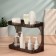 Organizer for storage, 2 sections, 28 × 14.5 × 21.5 cm, black, translucent
