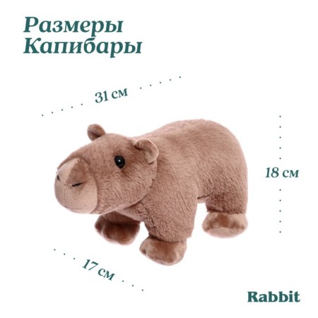 Soft toy Kapibara, 31 cm-4