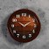 Watch wall, interior "parquet", D-23 cm, silent, brown case