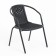Set of garden furniture: table, 4 stools, black