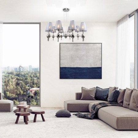 Suspension lamp 10x40W E14, size 95x95x100 cm-5