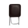 Folding stool, eco -leather brown/metallic