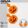 Acryl Earrings "pumpkins" ominous, black-orange color in silver