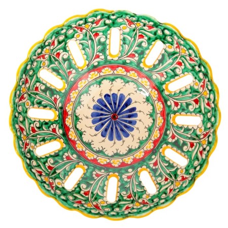 Rishtan ceramics "Flowers", 25 cm, mix-1