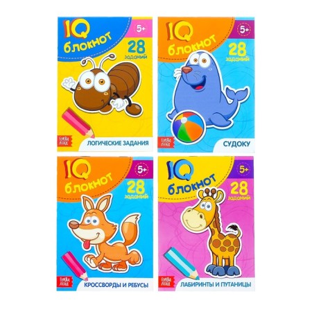 Block IQ Set for preschoolers No. 2, 4 pcs. 36 p.
