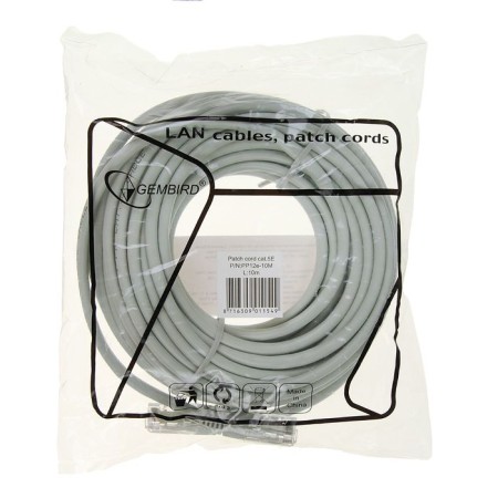 Gembird PP12E-10M patch cord, UTP 5E cat., RJ-45 (M) -RJ-45 (M), 10 m, gray-2