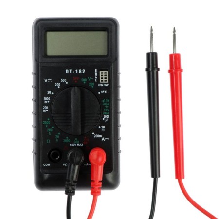 Мультиметр ТУНДРА mini, DT-182, ACV/DCV, DCA, 200-200MΩ, проверка батареек 1.5 и 9V-6