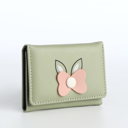 Baby wallet on the button, green color