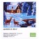 New Year's picture on numbers on canvas with the subframe "New Year! House in the forest "40 × 50 cm