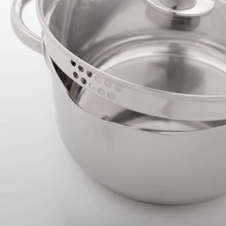 Magistro Klimena stainless steel pan, 4.6 l, lid-durtered, plum nose, capsule, induction-3