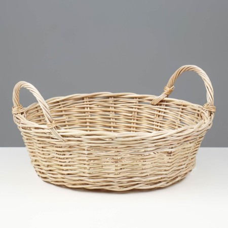 Basket "Ushas", No. 3, Dno = 24 cm, Dopt = 31 cm, h = 9 cm, manual weaving, vine-1